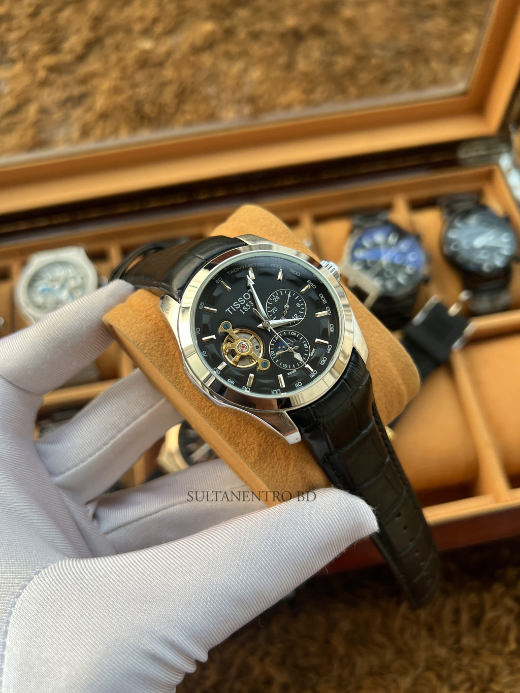 Tissot Open Heart Automatic Watch (Moonphase Active)