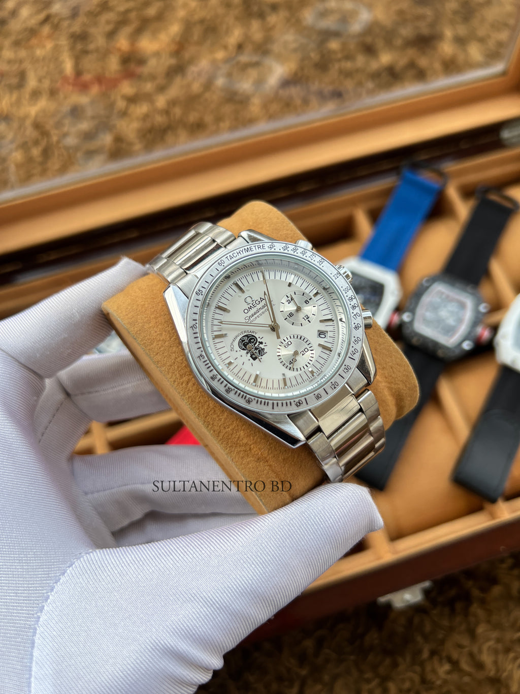 Omega Speedmaster 50th Anniversary Snoopy Edition Active Chronograph Watch (Premium Quality)