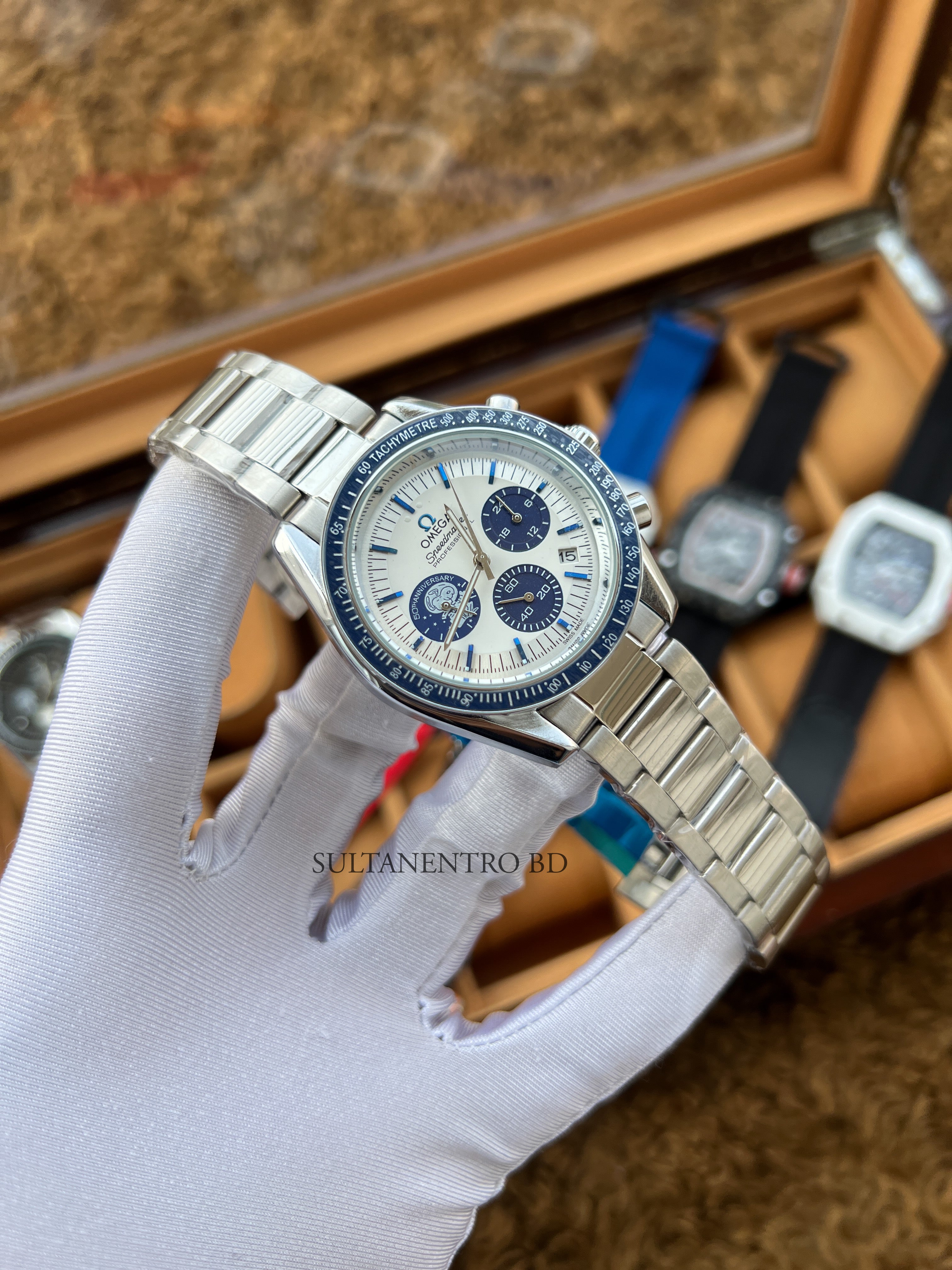 Omega Speedmaster 50th Anniversary Snoopy Edition Active Chronograph Watch (Premium Quality)