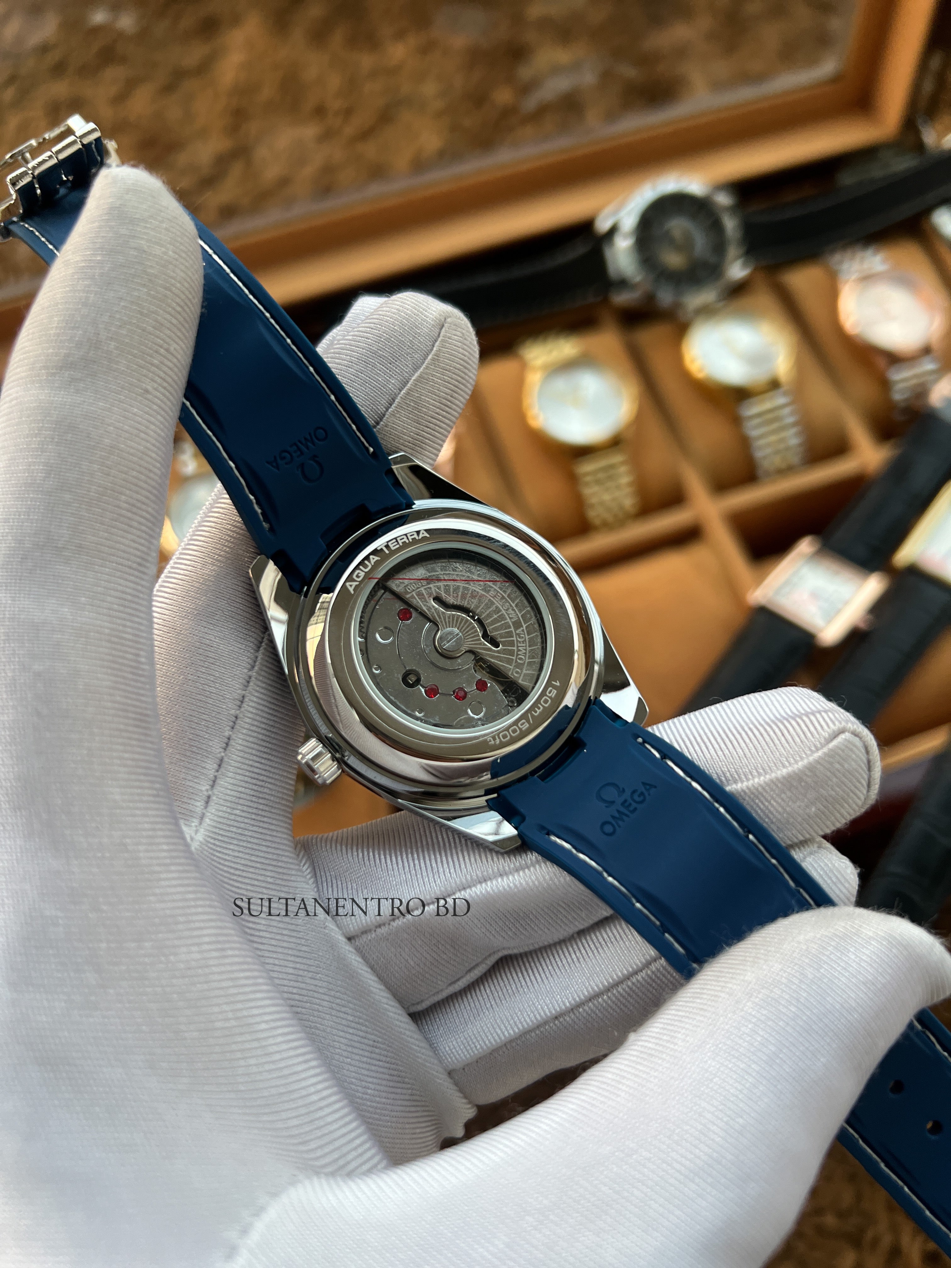 Omega Aqua Terra World Timer Watch (Sweep Movement)