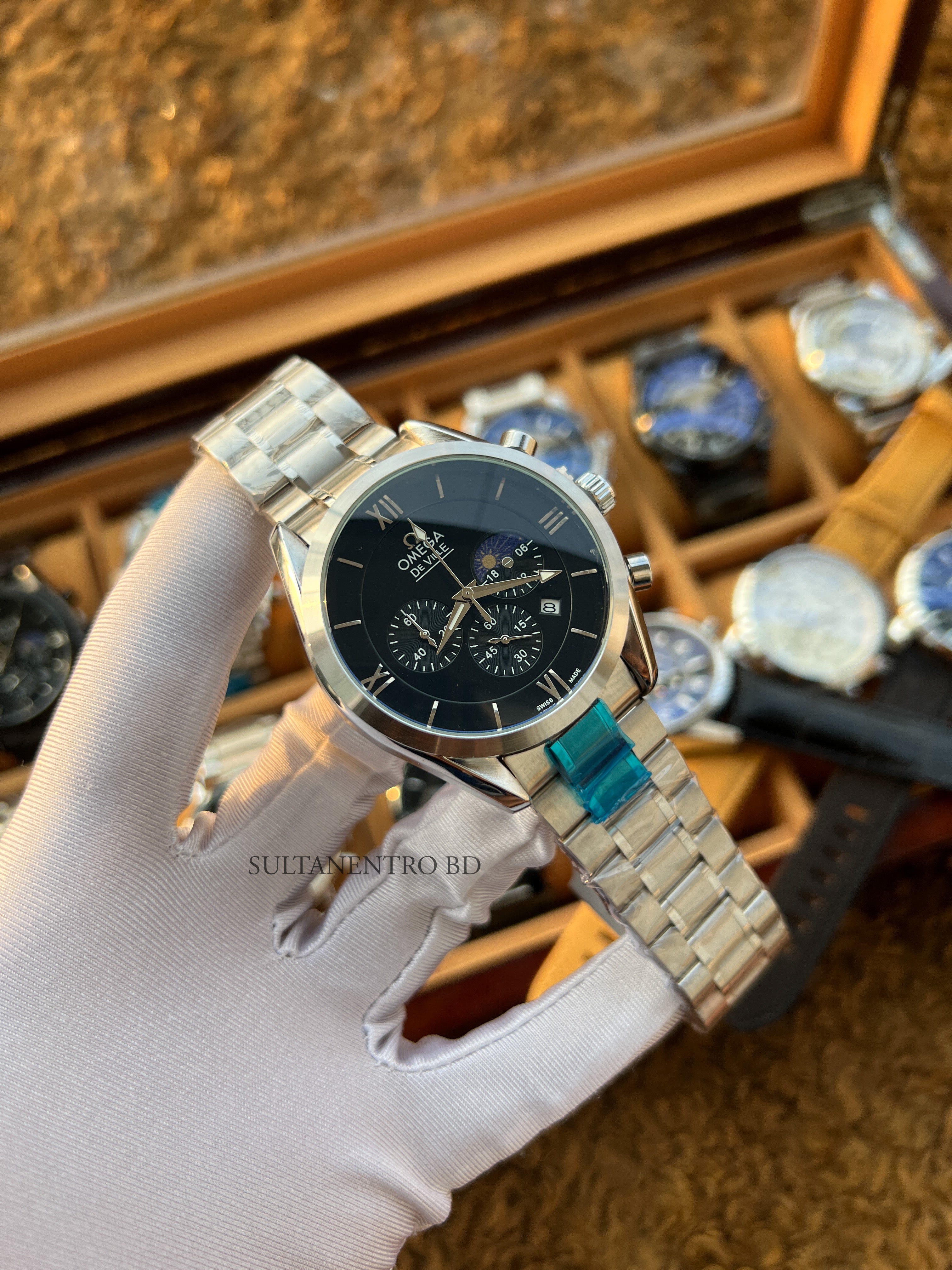 Omega De Ville Active Chronograph Watch (Moonphase Active)