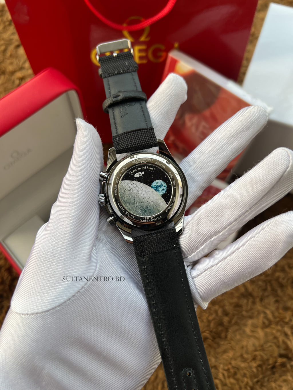 Omega Speedmaster 50th Anniversary Snoopy Edition Active Chronograph Watch
