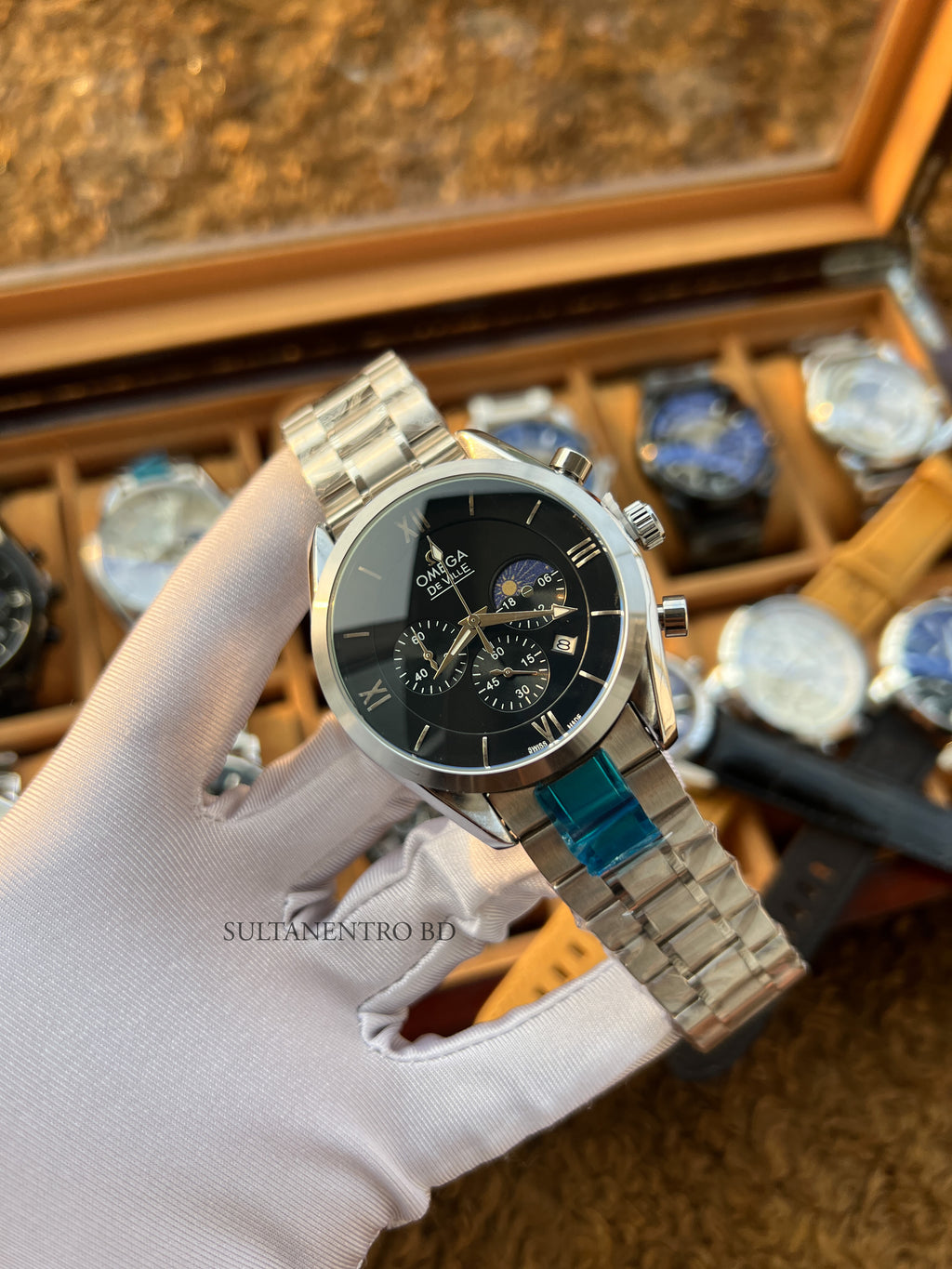 Omega De Ville Active Chronograph Watch (Moonphase Active)
