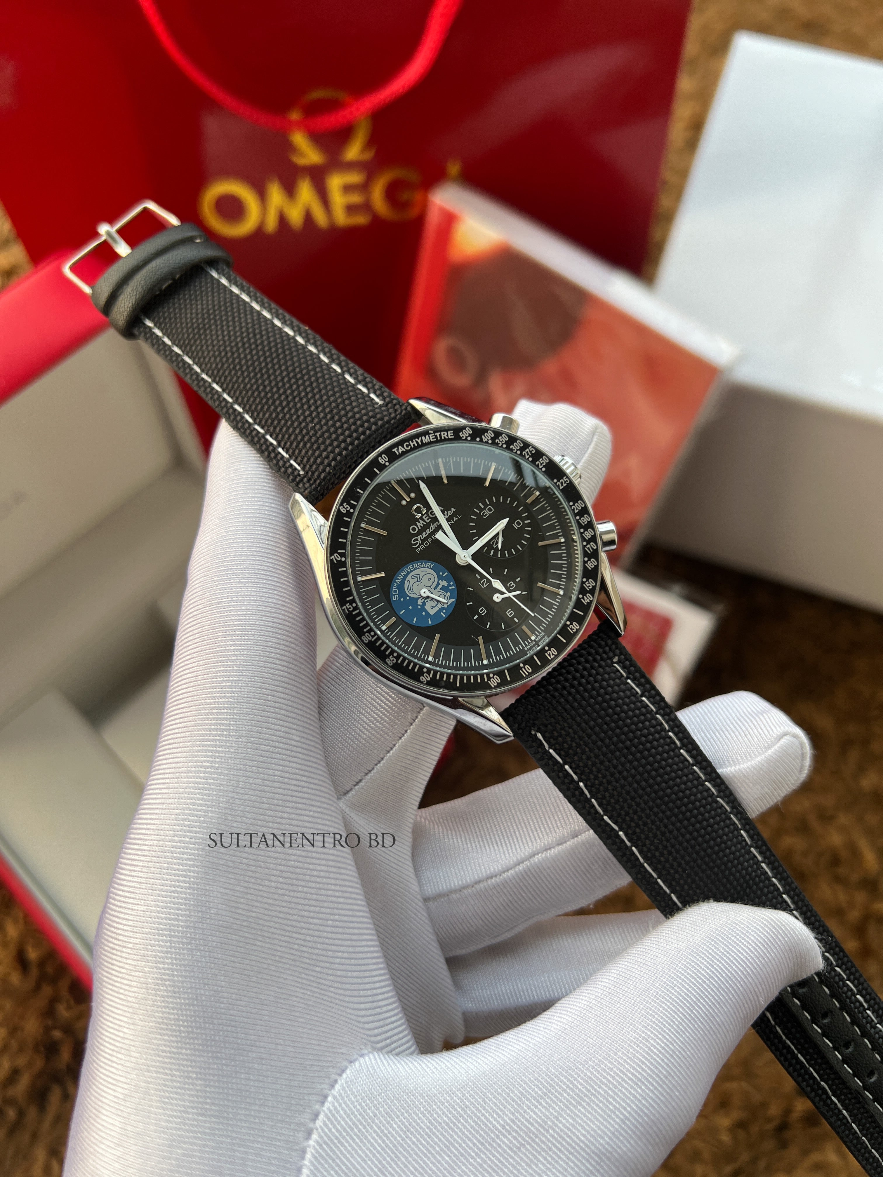 Omega Speedmaster 50th Anniversary Snoopy Edition Active Chronograph Watch