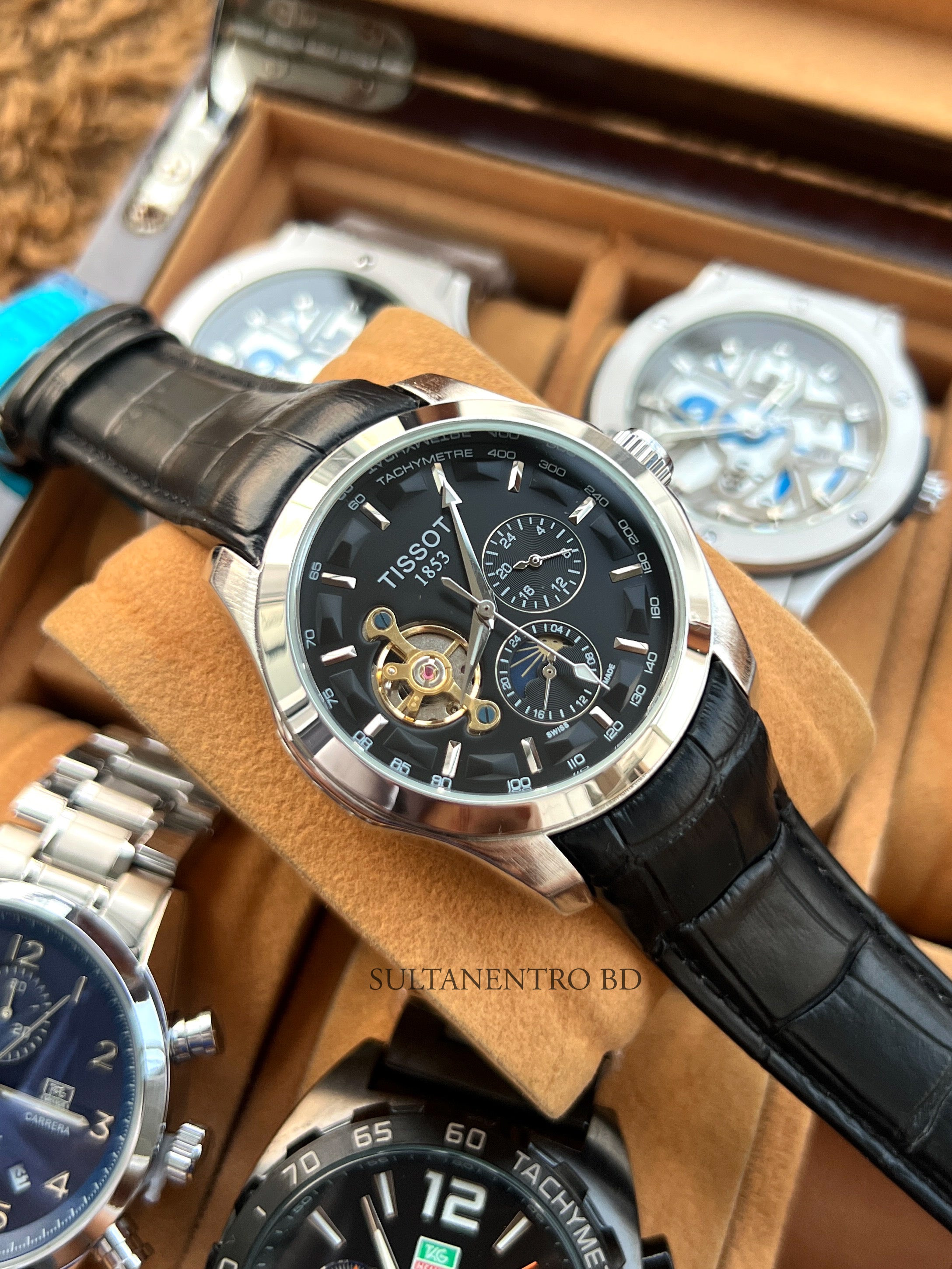 Tissot Open Heart Automatic Watch (Moonphase Active)